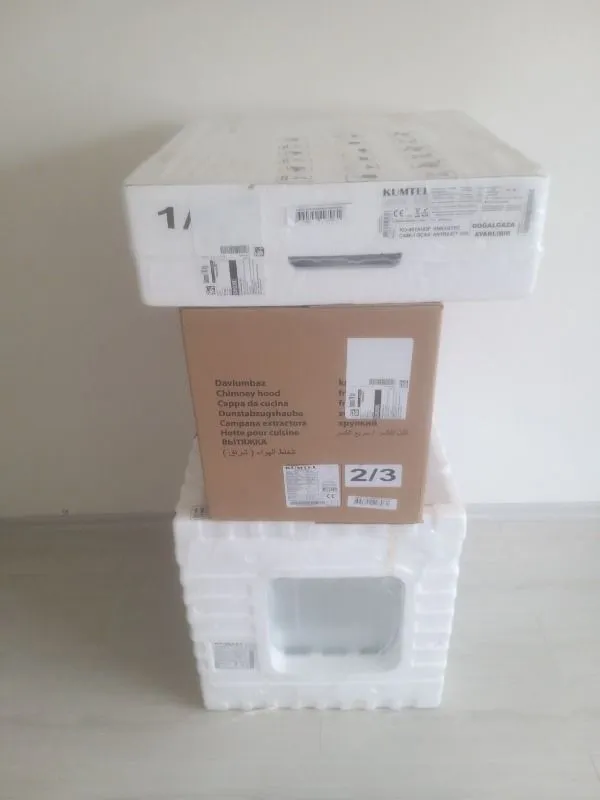KUMTEL Dizayn Siyah Cam Ankastre Set