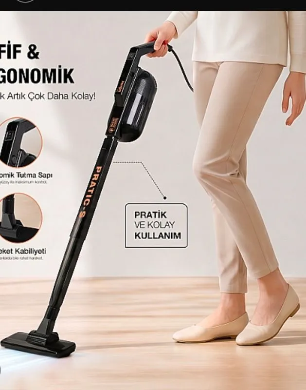 Fantom Pratıc-Xl P 1300 Toz Torbasız Dikey Süpürge Siyah