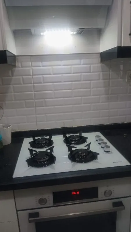 Kumtel Beyaz 2’li Ankastre Cam Set (Ocak-Dokunmatik Davlumbaz)