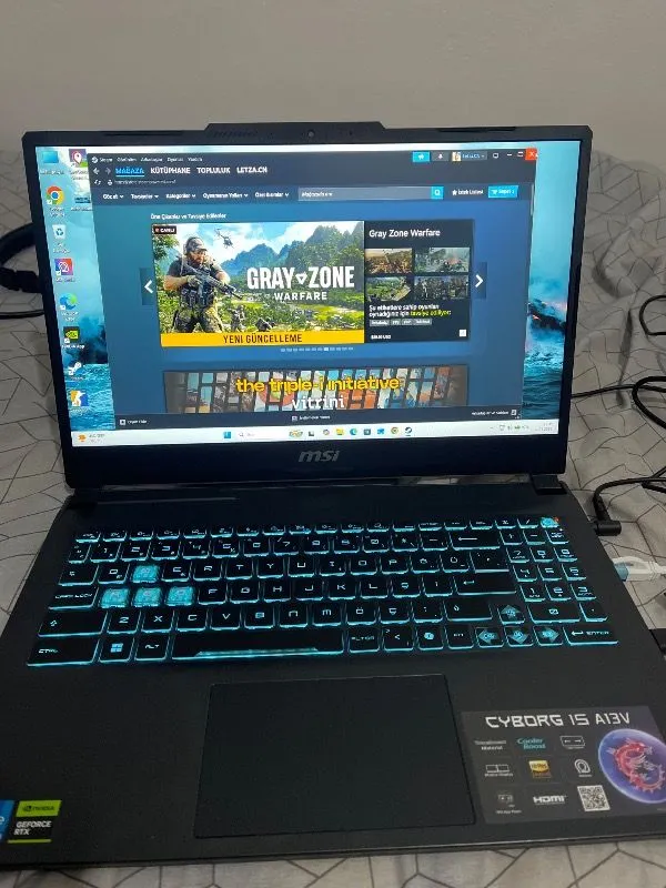 MSI CYBORG 15 A13VE-2268XTRNN Intel Core i5 13420H 16GB 512GB SSD RTX4050 Freedos 15.6″ FHD Taşınabilir Bilgisayar