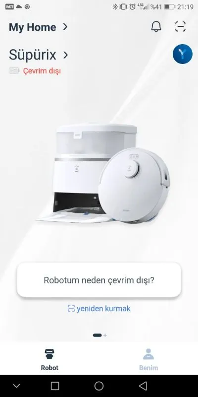 Ecovacs Deebot Akıllı Robot Süpürge ve Paspas 20.000Pa Emiş Gücü