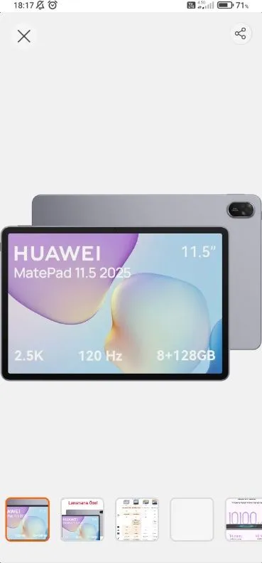 Huawei Yeni (2025) MatePad 11.5″ 8GB 128GB Tablet
