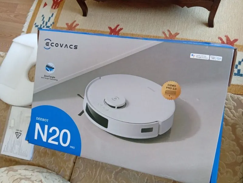 ECOVACS Akıllı Robot Süpürge, 8000Pa Emiş Gücü, 2’si 1 Arada Süpürme ve Paspaslama, TrueMapping Lazer Navigasyon, 300 Dakika Çalışma Süresi