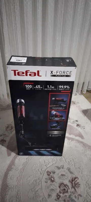 Tefal TY2098WO X-Force Flex 9.60 Kırmızı Dikey Süpürge HEPA Filtreli Kablosuz Kullanım ve Yüksek Kapasite