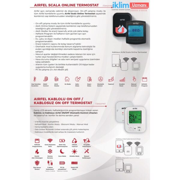 Airfel Maestro Optimum 20/24 Tam Yoğuşmalı Kombi