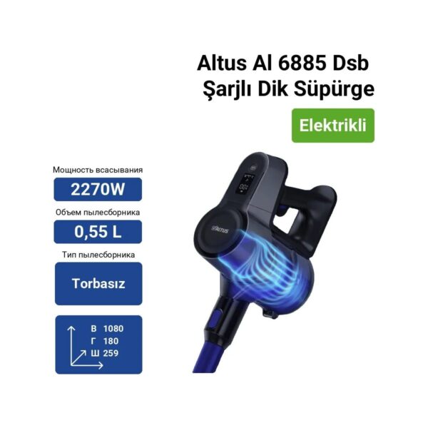 Altus AL 6885 Dsb Şarjlı Dik Süpürge