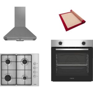 Altus New Inox 3 Lü Ankastre Set (Ala 310 I - Ala 181 Gıd - Ala 522 I) - Silikon Yanmaz Yapışmaz Pişirme Matı ile Birlikte HBCV0000DTP9U2