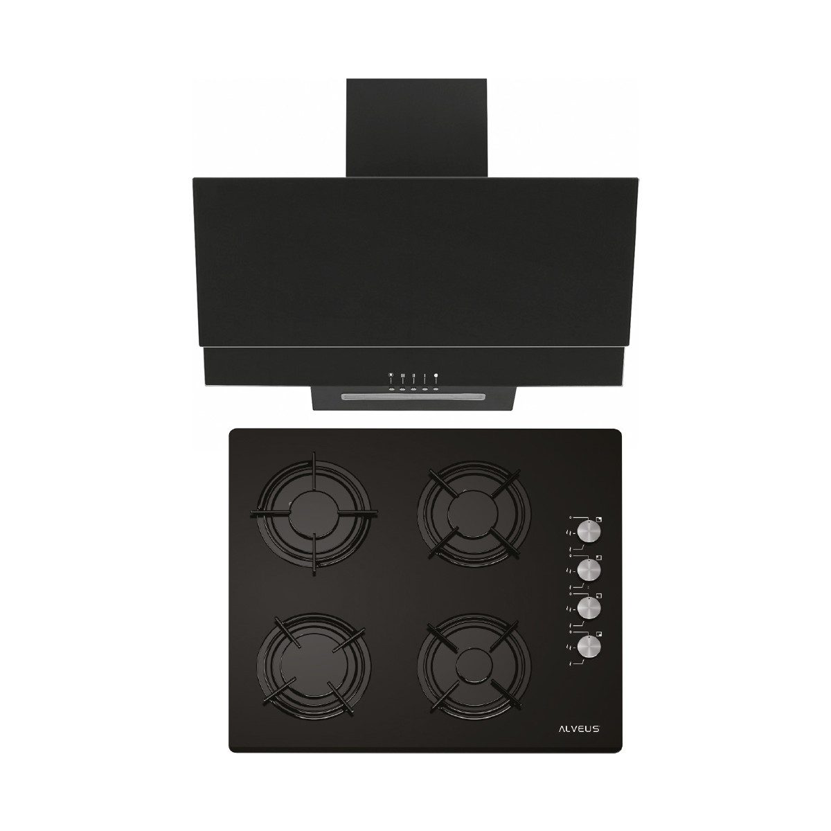 Alveus Star 2'li Ankastre Set (GLS 640 + MOD F17) Siyah