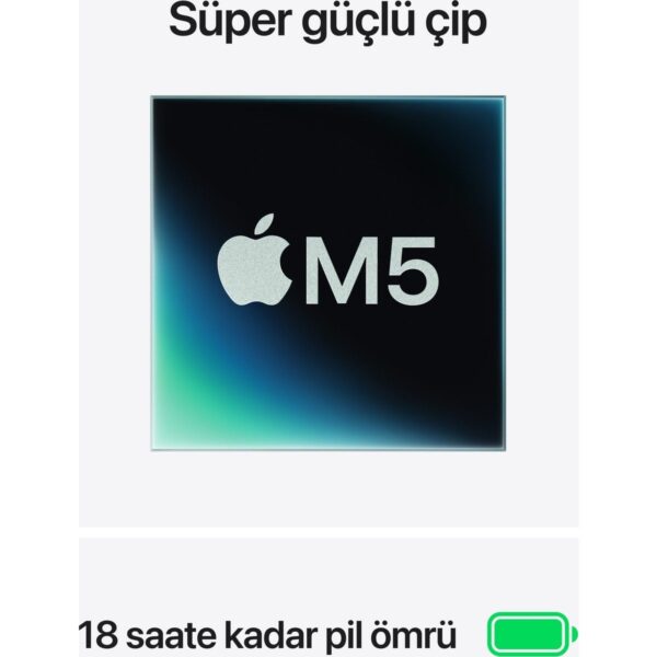 Apple MacBook Air M5 16GB 512GB SSD macOS 13″ Taşınabilir Bilgisayar Yıldız Işığı MDHA4TU/A