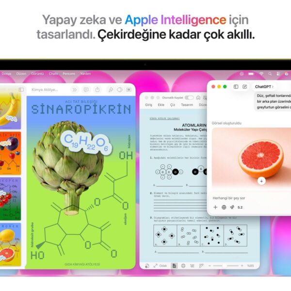 Apple MacBook Neo A18 Pro 8GB 256GB SSD macOS 13″ Taşınabilir Bilgisayar Puslu Sarı MHFD4TU/A