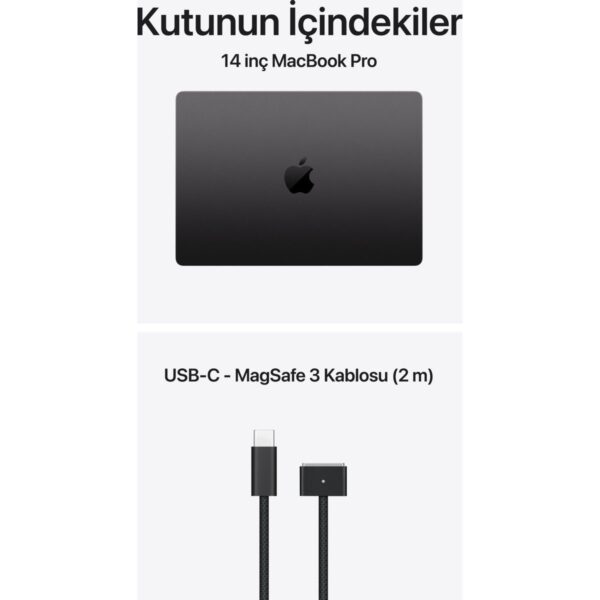 Apple MacBook Pro M5 16GB 1TB SSD macOS 14″ Taşınabilir Bilgisayar Uzay Siyahı MDE14TU/A