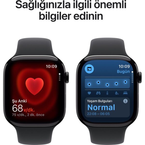 Apple Watch Series 11 Gps, 42 mm Alüminyum kasa ve Siyah Spor kordon – m/l