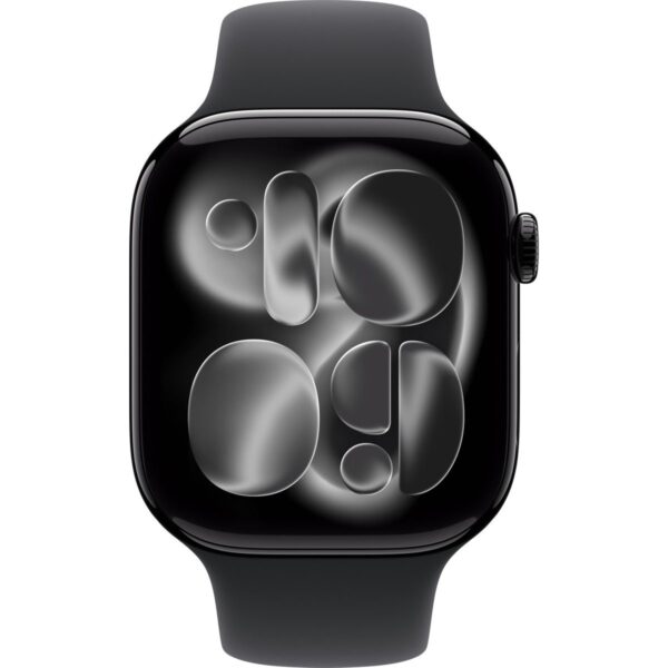 Apple Watch Series 11 Gps + Cellular, 42 mm Alüminyum kasa ve Siyah Spor kordon – S/m