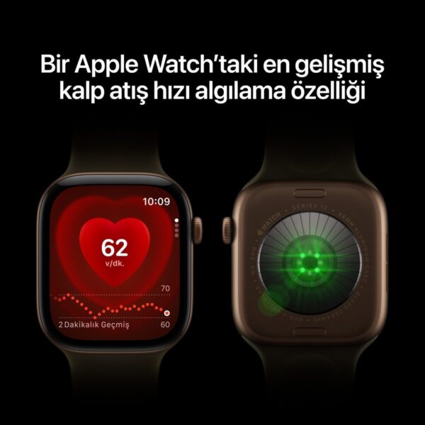Apple Watch Series 12 Gps + Cellular, Uçuk Altın Rengi Alüminyum Kasa ve Kum Beji Spor Kordon – S/m