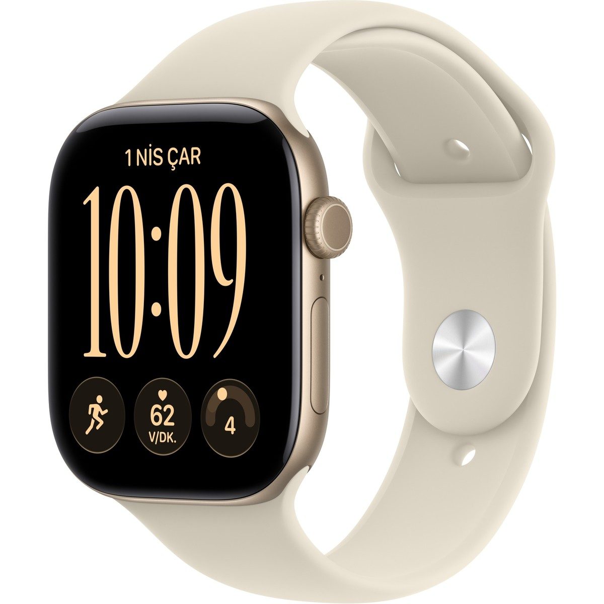 Apple Watch Series 12 Gps + Cellular, 42 mm Uçuk Altın Rengi Alüminyum Kasa ve Kum Beji Spor Kordon - S/m Uçuk Altın Rengi - Kum Beji