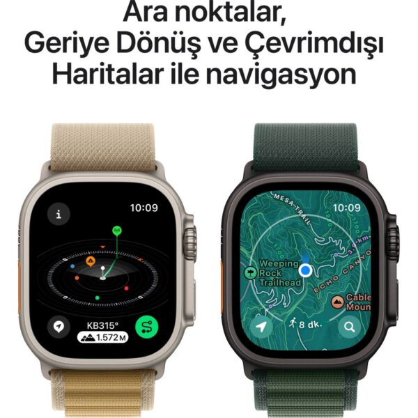 Apple Watch Ultra 2 GPS + Cellular 49mm Siyah Titanyum Kasa ve Siyah Titanyum Milanese Loop – Küçük Boy