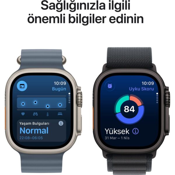 Apple Watch Ultra 3 Gps + Cellular, 49 mm Siyah Titanyum Kasa ve kordon
