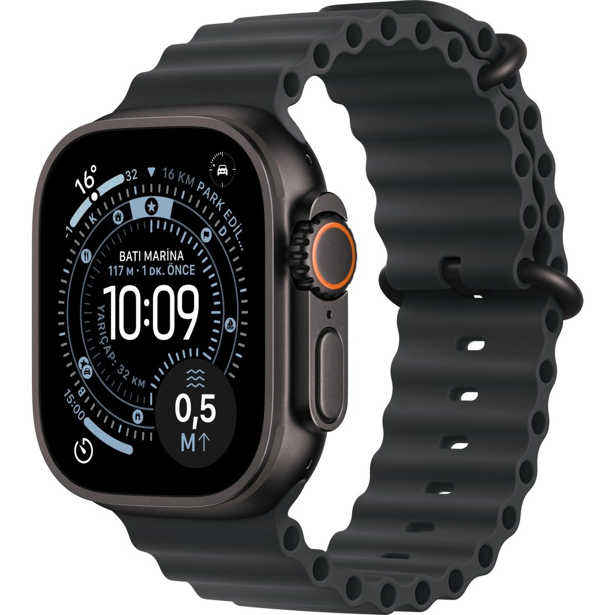 Apple Watch Ultra 3 Gps + Cellular, 49 mm Siyah Titanyum Kasa ve kordon Siyah Ocean