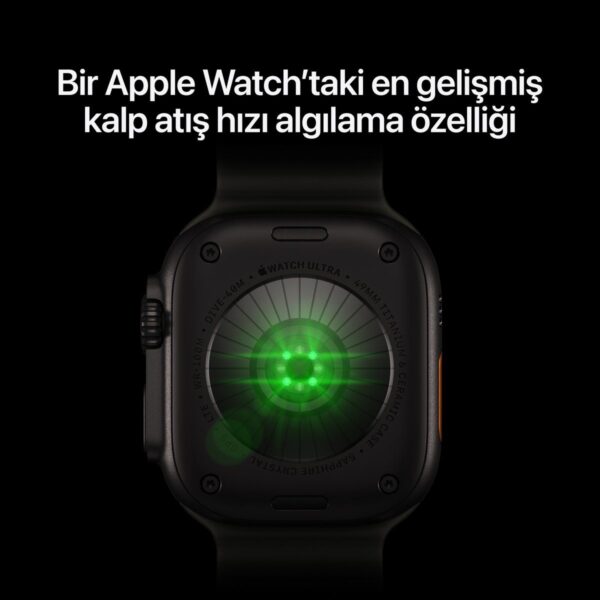 Apple Watch Ultra 4 Gps + Cellular, 49 mm Siyah Titanyum Kasa ve Buzlu Siyah Ocean Kordon