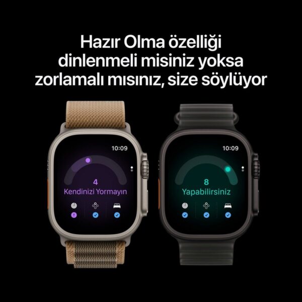 Apple Watch Ultra 4 Gps + Cellular, 49 mm Siyah Titanyum Kasa ve Siyah Titanyum Milano Loop – Orta Boy