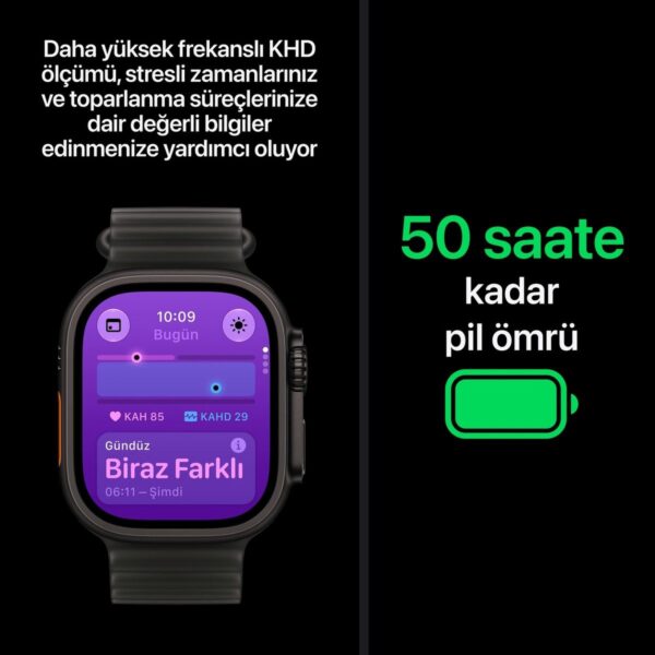Apple Watch Ultra 4 Gps + Cellular, 49 mm Siyah Titanyum Kasa ve Siyah Titanyum Milano Loop – Orta Boy