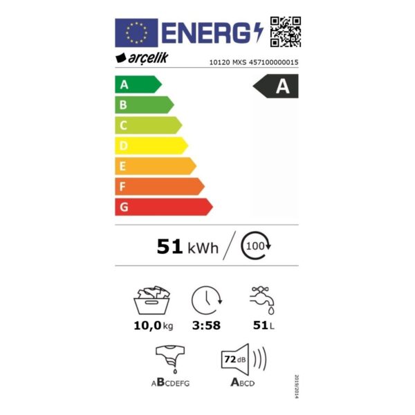Arçelik 10120 MXS 10 Kg Çamaşır Makinesi