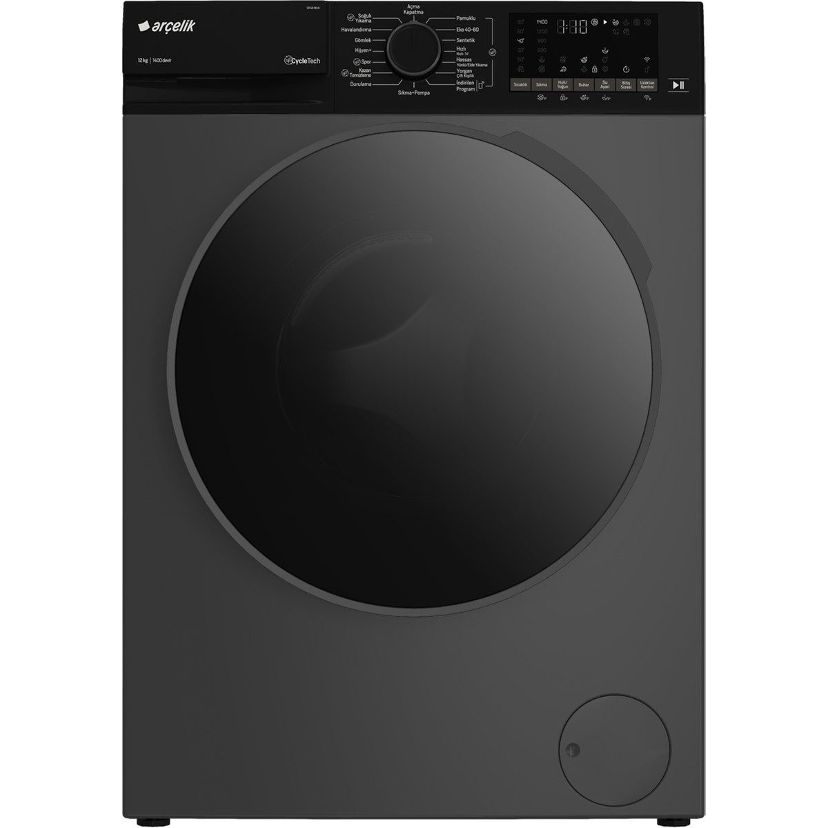 Arçelik 12140 MXA 12 kg Çamaşır Makinesi B Enerji Sınıfı Yıkama Kapasitesi Antrasit HBCV00009ZZ05T