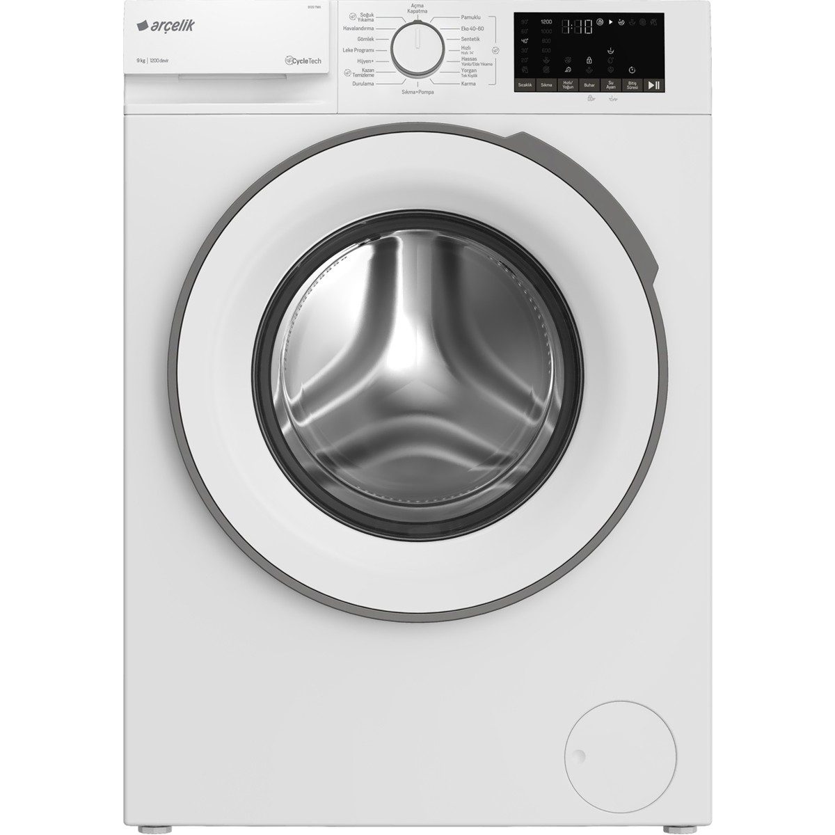 Arçelik 9120 TMX 9 Kg Çamaşır Makinesi A Enerji Sınıfı 1200 Devir Hızında Beyaz Renk HBCV00008GAR86