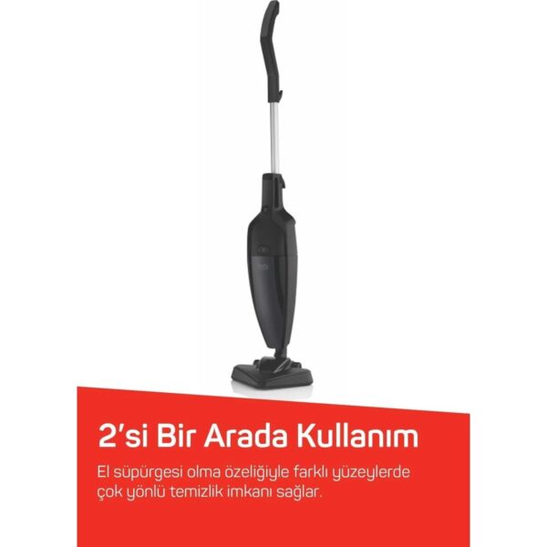 Arzum FL492 Felix Polvo Pro Dikey Elektrikli Süpürge 800W, Yıkanabilir Filtre, 1.5 L Toz Haznesi, Siyah