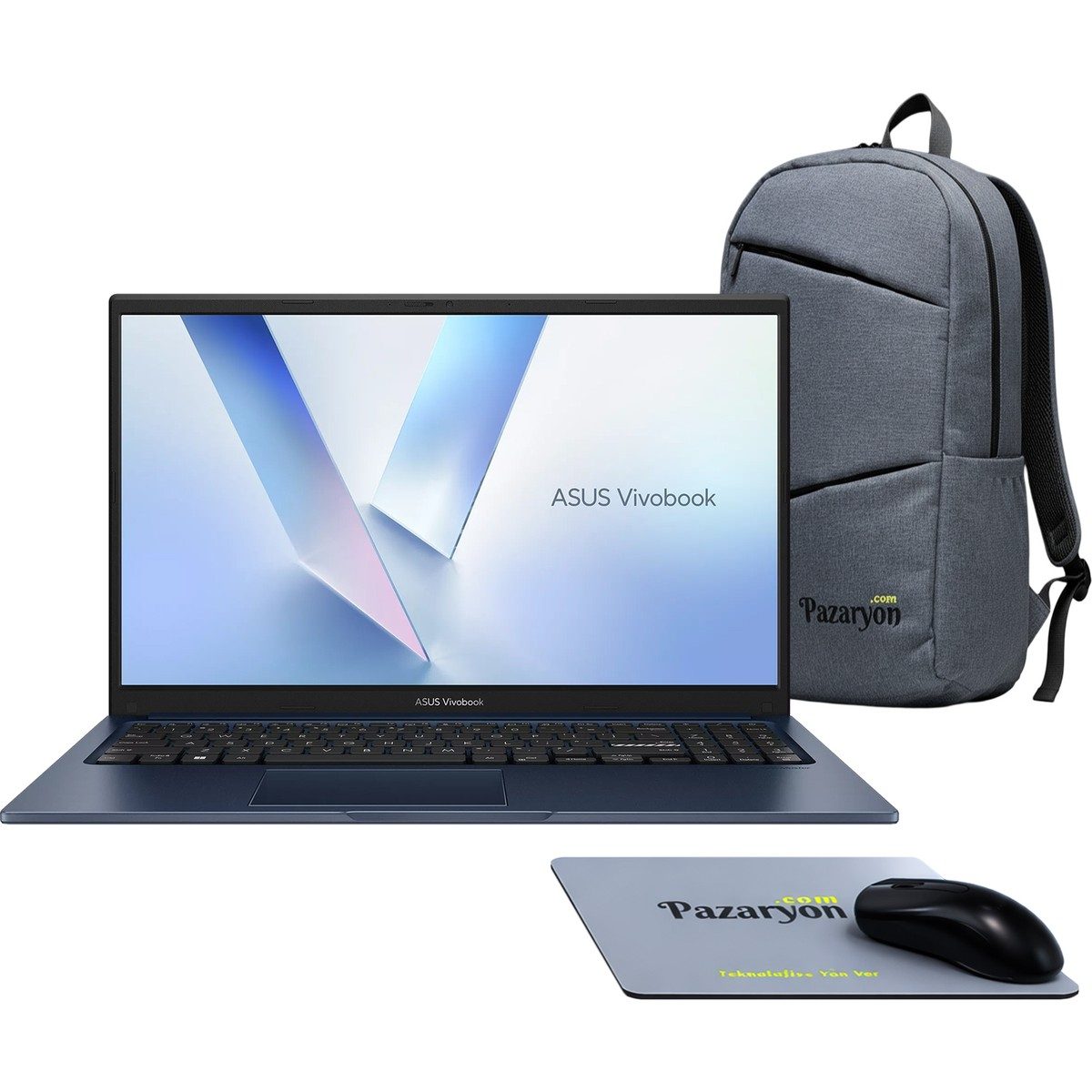 Asus Vivobook 15, Core 5-120U, 16GB RAM, 512GB SSD, 15.6" Windows 11+Office (Çanta&Mouse Hediyeli) HBCV0000DGBPT9