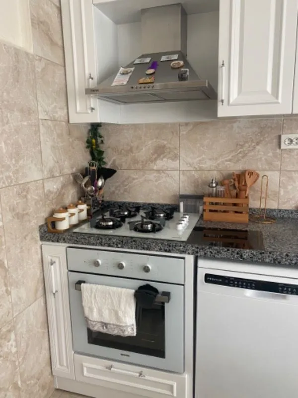 Kumtel Kristal Beyaz Cam Ankastre Set (DA6-830 Davlumbaz + KO-40 TAHDF Ocak + B66-SF2 Fırın)