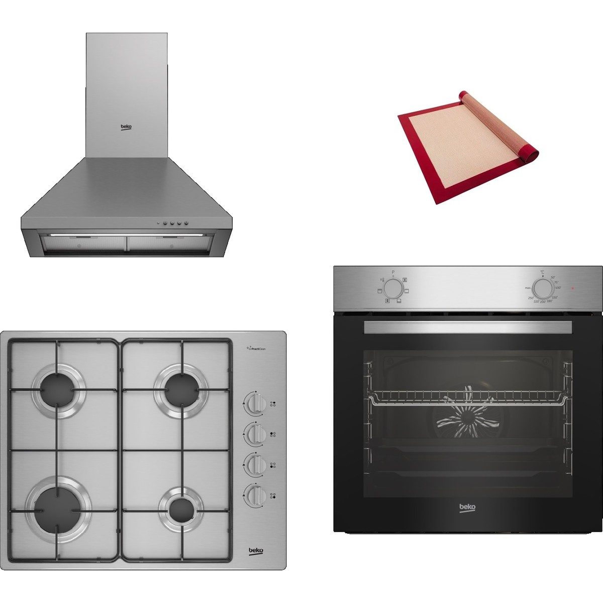 Beko Eko 3 Lü Ankastre Set ( Bfm 310 I - Bomd D 6110 Eı - Adp 61420 I ) - Silikon Yanmaz Yapışmaz Pişirme Matı ile Birlikte HBCV0000DKGEY9