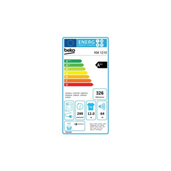 Beko KM 1210 12 Kg Isı Pompalı Kurutma Makinesi Kırışıklık Önleme Özelliği ile E Enerji Sınıfı