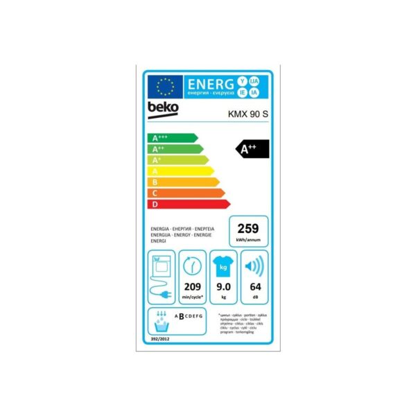 Beko Kmx 90 S Gümüş Gri 9 kg A++ Enerjili Isı Pompalı Kurutma Makinası Kırışıklık Önleme Özelliği ile