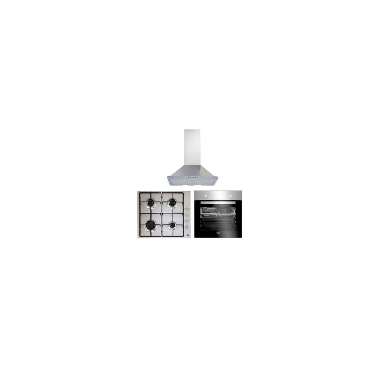 Beko Yeni Eco Inox Ankastre Set (BFM 310 I ( 21000 ) - BOMD D 6110 EI (64160)- ADP 61420 I) MTBEMBEKANK