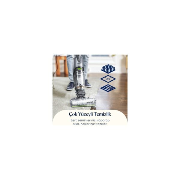 Bissell Crosswave Hydrosteam Pet Select Buharlı Dikey Süpürme ve Silme Makinesi