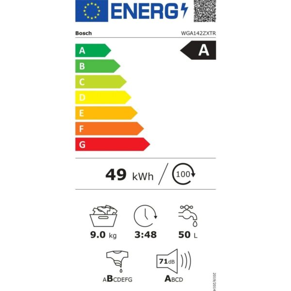 Bosch WGA142ZXTR 9 Kg Yıkama Kapasiteli 1200 Devir Enerji Sınıfı A Çamaşır Makinesi Gri