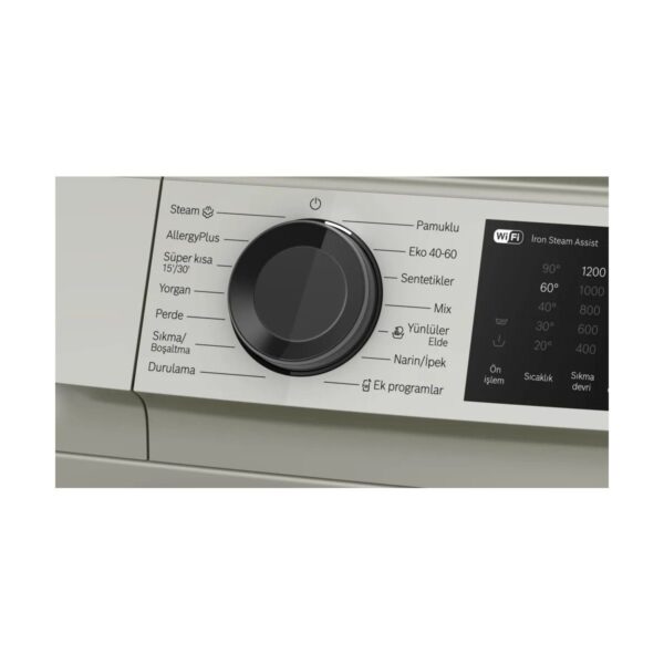 BOSCH WGK242ZXTR Serie 6 Çamaşır Makinesi 9 kg maks. 1200 dev./dak., Gümüş