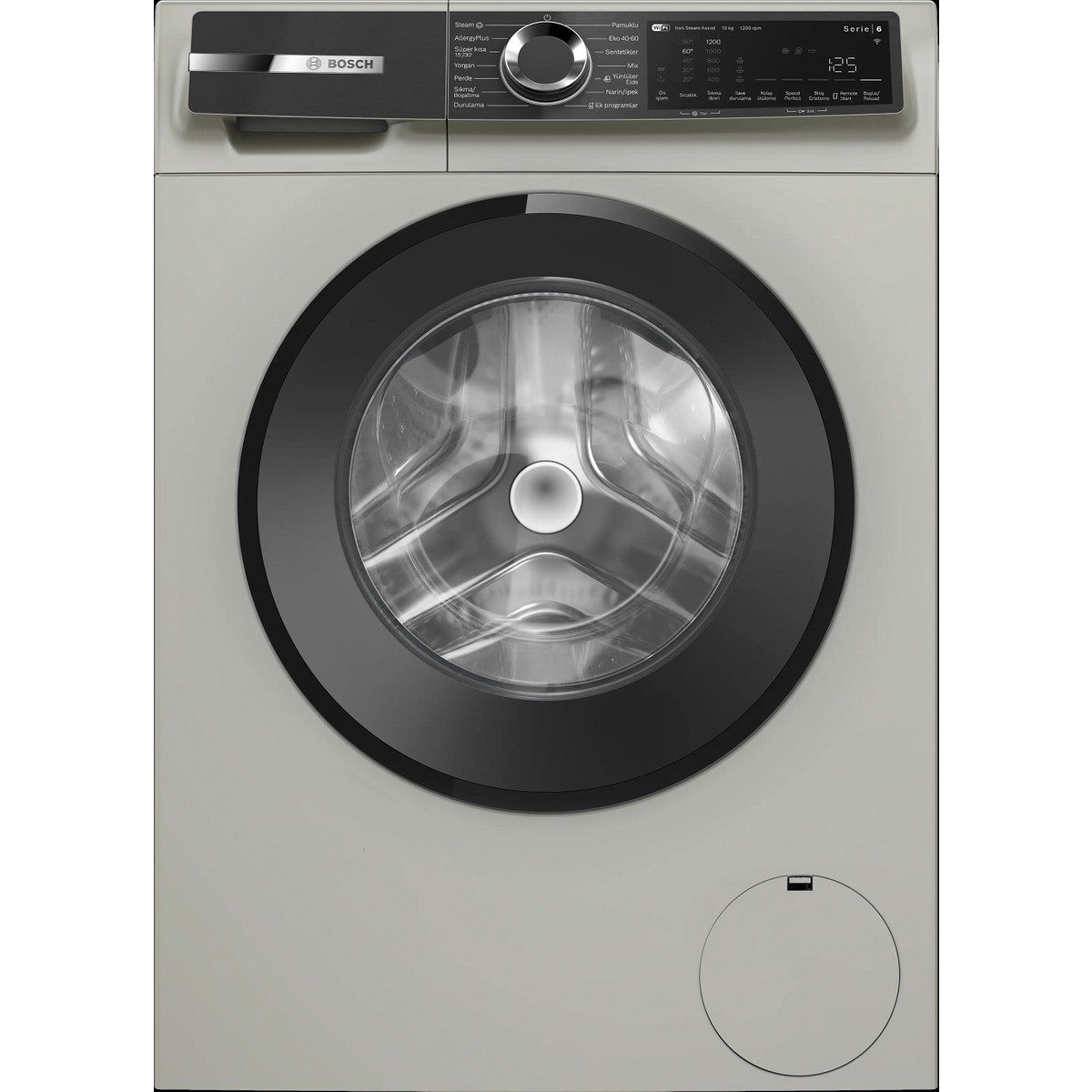 Bosch WGK252ZSTR Çamaşır Makinesi 10 kg 1200 Devir Gümüş HBCV0000E8UNGQ