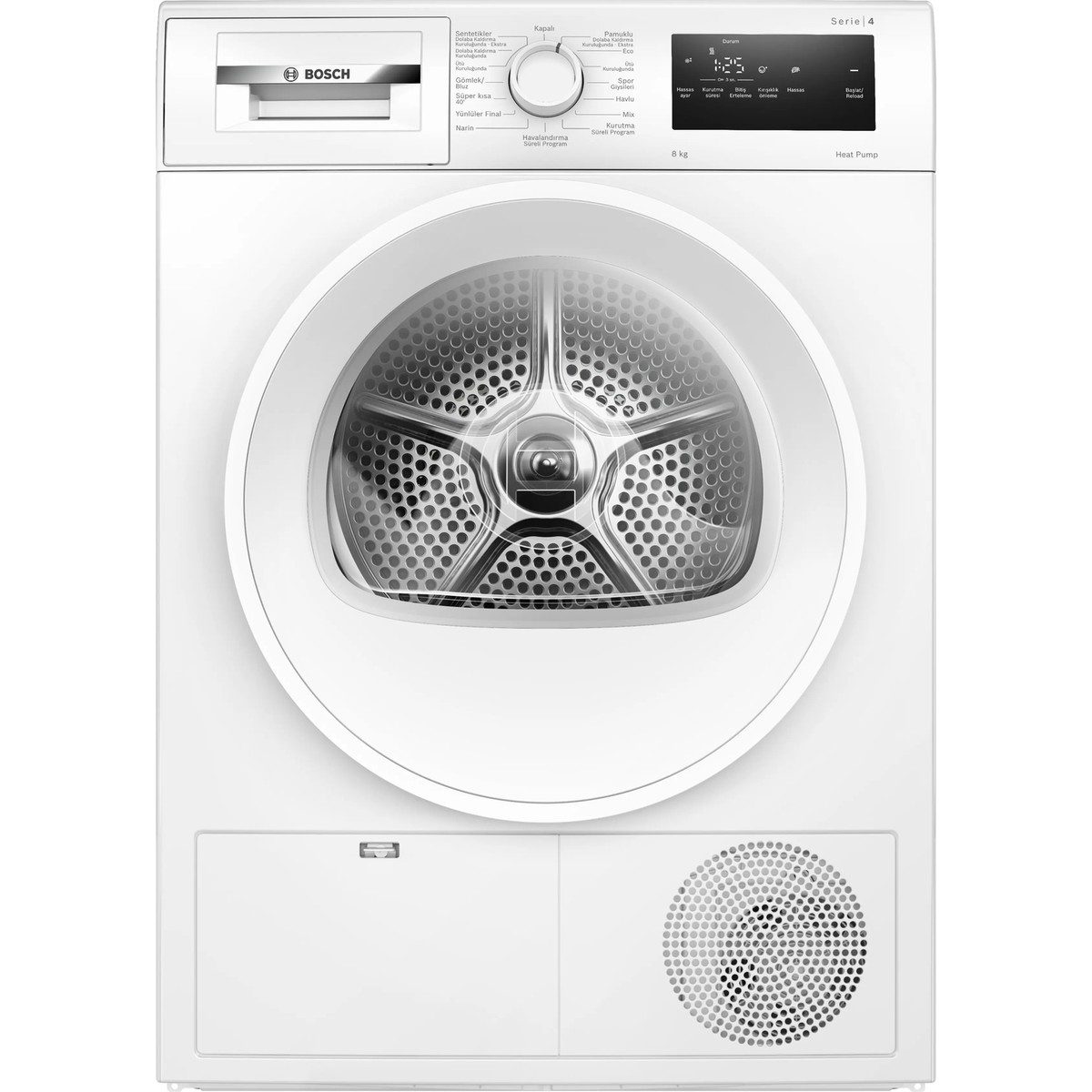 Bosch WTH22202TR Seri 4 8 kg Isı Pompalı Kurutma Makinesi A Enerji Sınıfı ile Yüksek Performans HBCV0000E201ZL