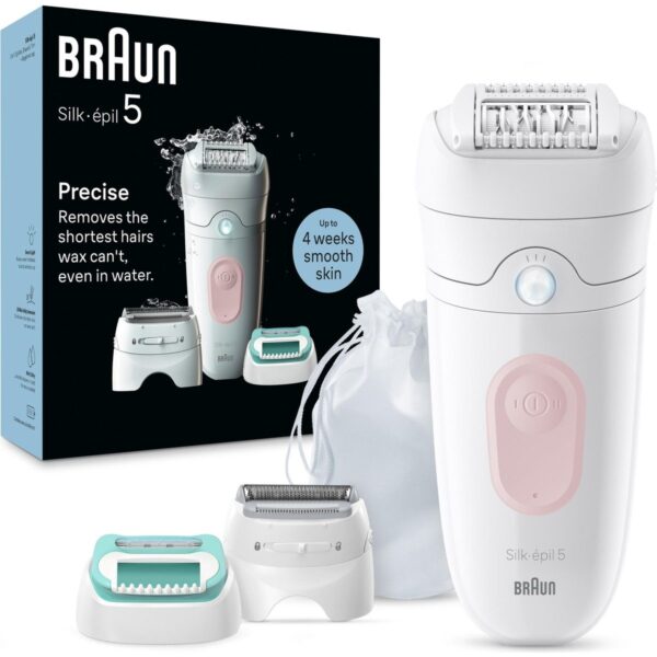 Braun Silk-Épil 5 5-050 Epilatör – Hassas ve Etkili Tüy Alma, Islak/Kuru Kullanım, Acısız Epilasyon