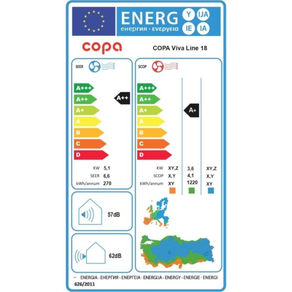 Copa Viva Line A++ 18000 Btu Inverter Klima