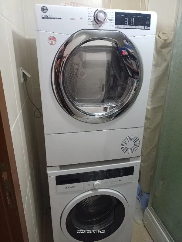 Hoover HLEH10A2TCEX-17 10 kg Wi-Fi Bağlantılı Isı Pompalı Kurutma Makinesi