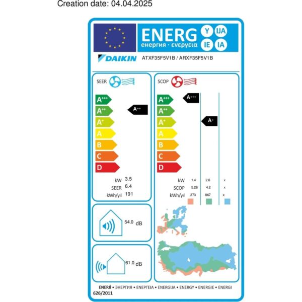 Daikin ATXF25F Siesta Sensira 9000 Btu/h Inverter Split Klima A++ Enerji Sınıfı ile Tasarruflu Çalışma