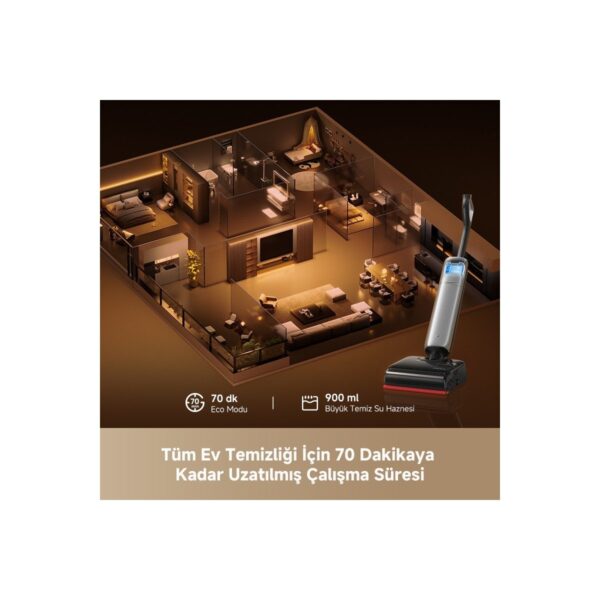Dreame T16 Pro Heat Islak Kuru Dikey Süpürge, 30.000 Pa Emiş Gücü, Sıcak Su ile Temizlik