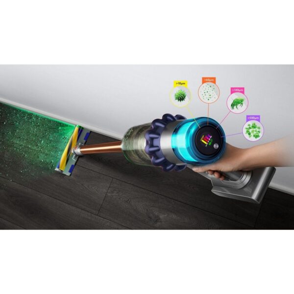 Dyson V15 Detect™ Absolute Prusya Mavisi 29.6 V Güç Değeri ile Dikey Kullanım İçin HEPA Filtreli Süpürge