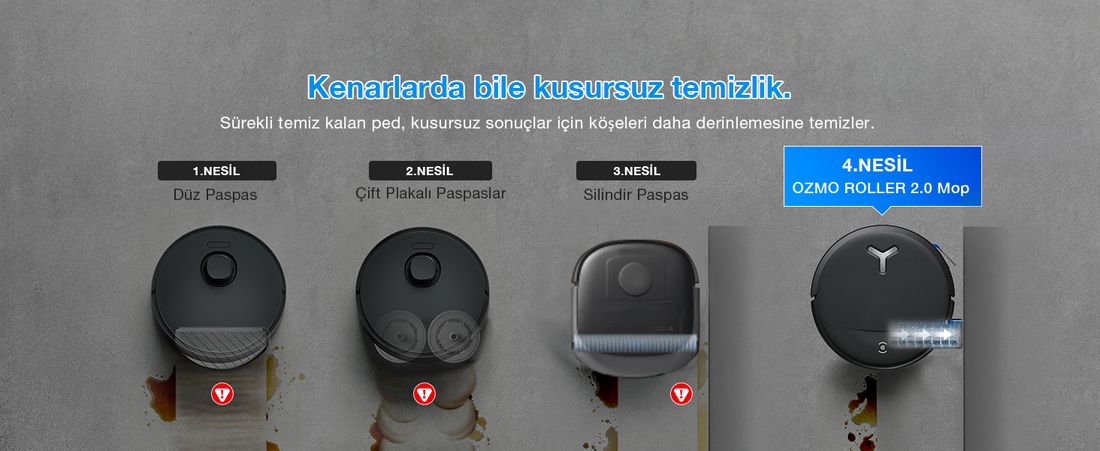 Ecovacs DEEBOT T80S Omni Robot Süpürge ve Paspas, 24.800 Pa Emiş Gücü, OZMO Roller 2.0 Paspas, ZeroTangle 3.0 Dolaşma Önleme, Triple Lift Özelliği, Sıcak Su ile Paspas ve Sıcak Hava ile Kurutma