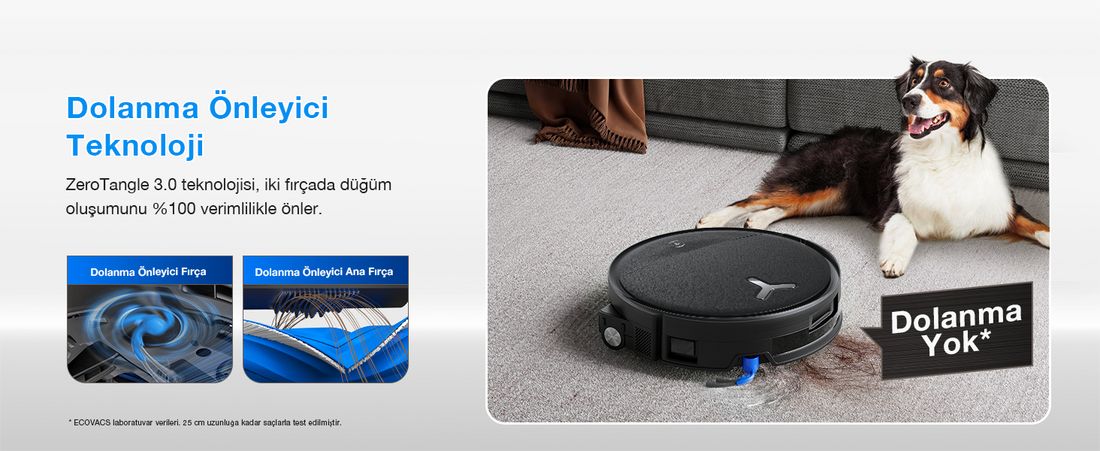 Ecovacs DEEBOT T80S Omni Robot Süpürge ve Paspas, 24.800 Pa Emiş Gücü, OZMO Roller 2.0 Paspas, ZeroTangle 3.0 Dolaşma Önleme, Triple Lift Özelliği, Sıcak Su ile Paspas ve Sıcak Hava ile Kurutma