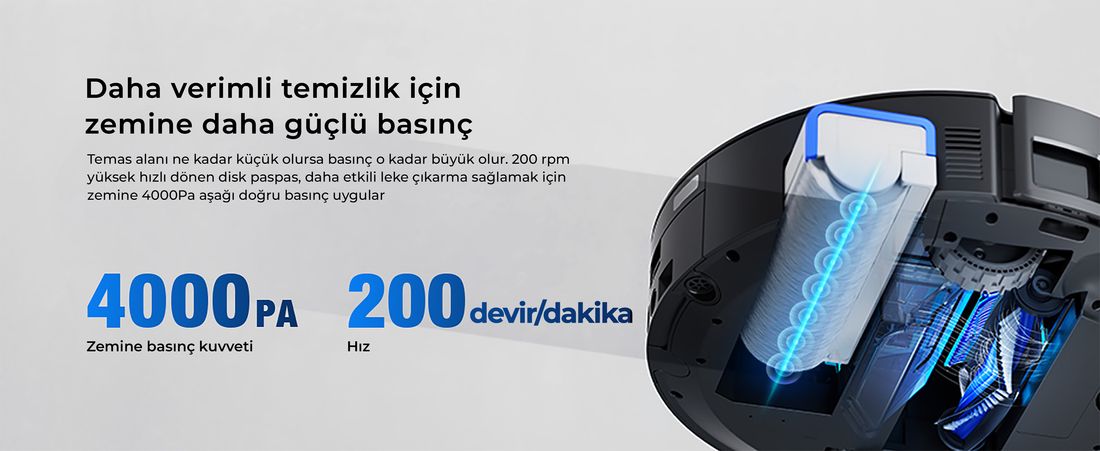 Ecovacs Deebot X8 Pro Omni Siyah Robot Süpürge ve Paspas 18000 Pa Emiş Gücü