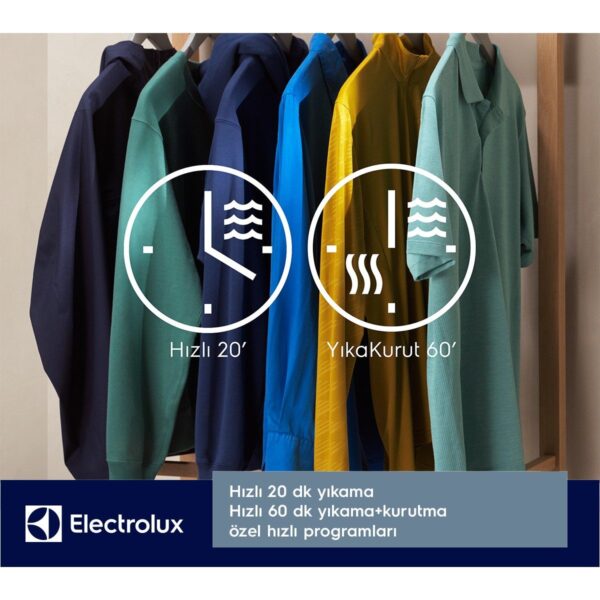 Electrolux EW7W4492T 700 Serisi Steamcare 9/5kg 1400 Devir Buharlı Kurutmalı Çamaşır Makinesi